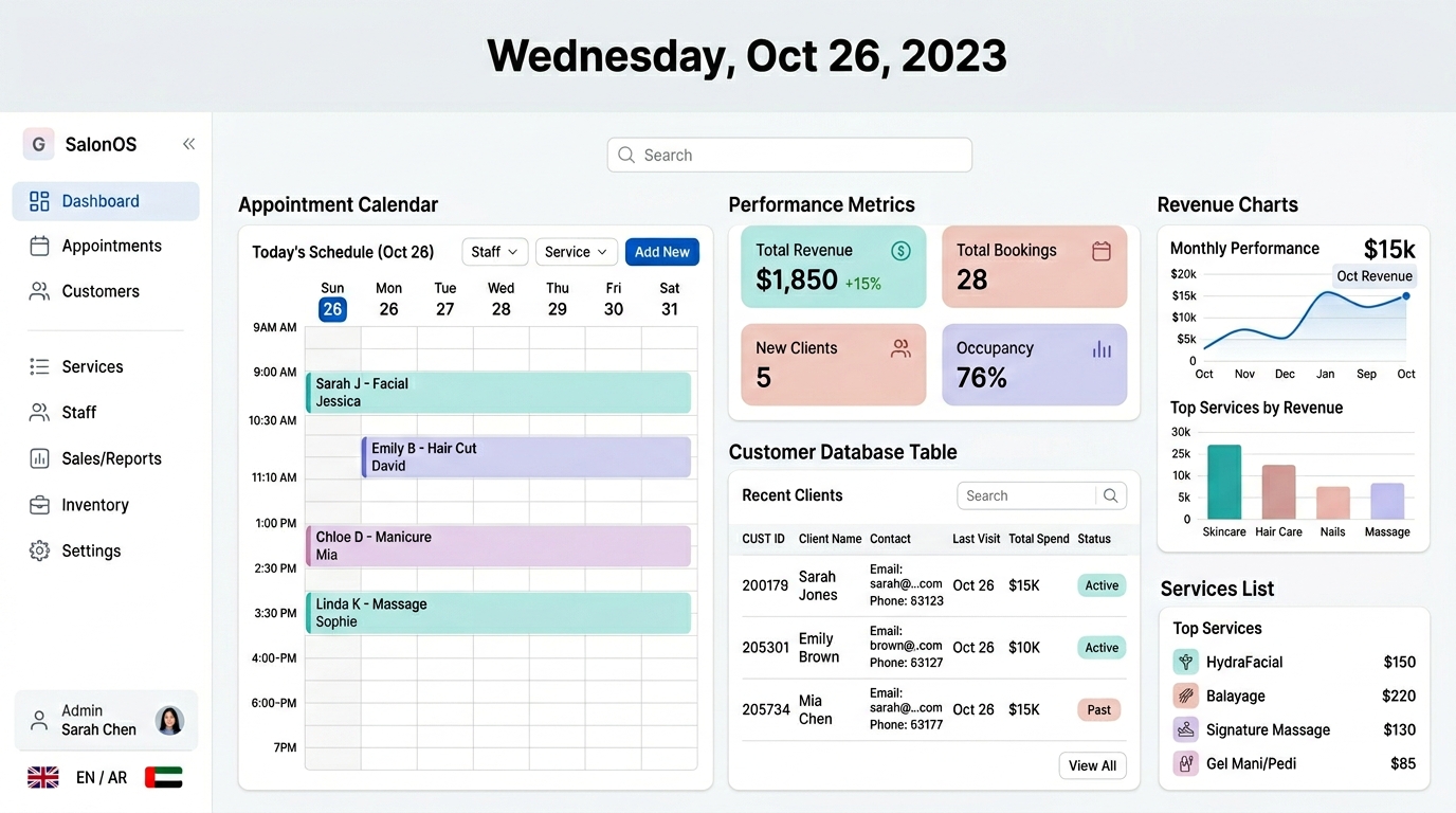 Spa & Beauty Salon Management System preview